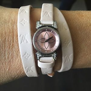 Women's LOUIS VUITTON Tambour Diamond Q121Y SS Quartz Watch