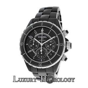 Authentic Mint Unisex Chanel J12 Chrono Ceramic Stainless Steel Automatic Watch