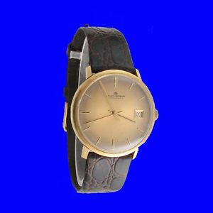 Mint 18k Gold Gents Retro Bucherer Auto Date  Gents Wrist Watch 1975