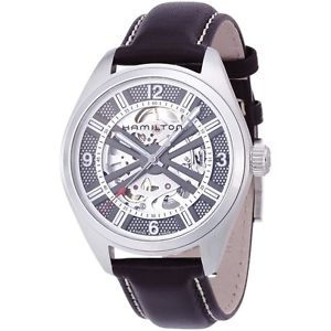 Hamilton Mens H72515585 Khaki Field Analog Display Automatic Self Wind Black Wat image 1