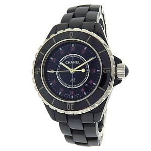 Chanel J12 33mm H1625 Black Ceramic Quartz Black Ruby Ladies Watch
