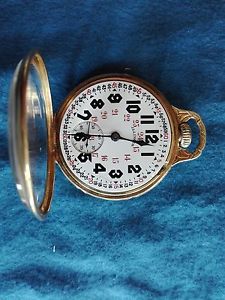 SANGAMO 17S POCKET WATCH. SOLID GOLD. SCARCE AS MARKED IN SHUGART GUIDE