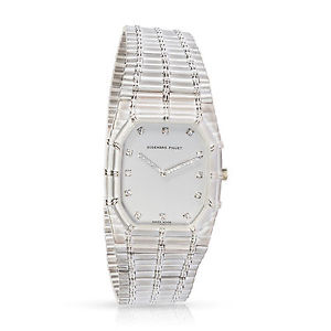 Vintage 1980s Audemars Piguet Bamboo 18K Gold/Diamond Manual Watch 14375.614