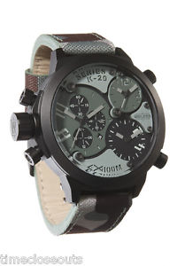 WELDER K29 8004 Steel Camouflage Strap Chrono New Men's Watch 53mm FAST SHIPP