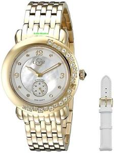 GV2 by Gevril Women's LTD Swiss Made Quartz Gold IP Diamond Luxury Watch