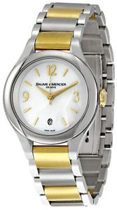 MARKED DOWN BAUME et MERCIER ILEA MOTHER OF PEARL GOLD & STEEL QUARTZ WATCH 8773