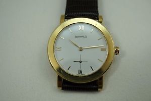 EBERHARD & Co. 20009 WRISTWATCH 18K YELLOW GOLD DATES 1990'S CLEAN, GREAT LOOK!!