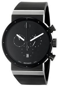 Movado Men's 0606501 Sapphire Synergy Stainless Steel Watch with Black Rubber Ba