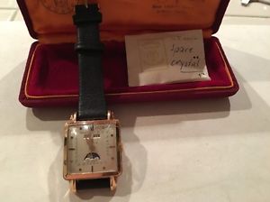 Gubelin 1950's 18kt Rose Gold Triple Date Moonphase 25 Jewels Automatic