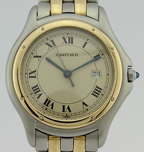 CARTIER COUGAR STEEL & GOLD