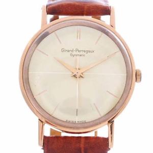 ORIGINAL GIRARD PERREGAUX GYROMATIC 18K SOLID GOLD AUTOMATIC VINTAGE 1960s WATCH