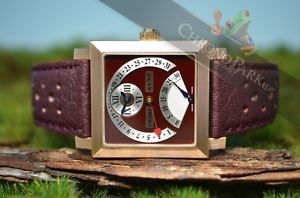 Pierre Kunz 18kt. Roségold RETROGRADE SQUARE von 2015, WIE NEU !