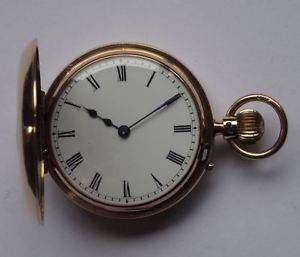 SUPERB 18CT GOLD HALF HUNTER POCKET WATCH, GOLDSMITHS & SILVERSMITHS Co. LONDON