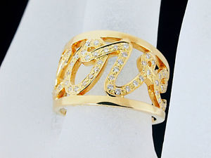 Auth REPOSSI Love Diamond K18YG Ring 6.5(USA) (28.3.13)