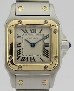 CARTIER SANTOS 1567 LADY GOLD AND STEEL