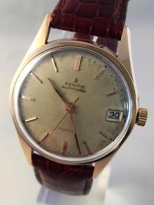 ZENITH Captain oro rosa Oversize 36mm Mov 1333.8 Bumper VINTAGE