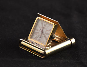 ULYSSE NARDIN Travel WATCH RARE Brevet Patented Vermeil