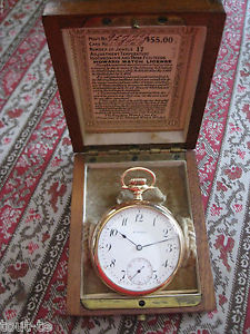 Antique E. Howard 14K Gold Open Face Pocket Watch, Orig Box & Certificate - Fine