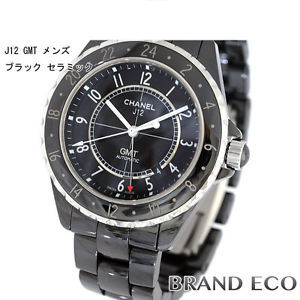 CHANEL J12 GMT mens black ceramic automatic Chronograph Watch