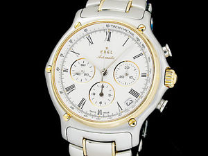 Auth EBEL El Primero Chronograph 64609421 K18YG/SS Auto Men's Watch(S A48103)