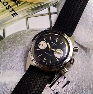 Vintage Rotary Aquaplunge diver sub plongeur panda dial landeron 149 mint 38mm