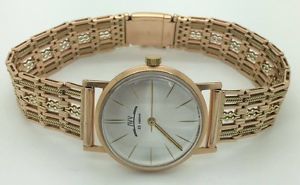 Vintage 585 14k Rose & Yellow Gold Two Tone LUCH Soviet Russian CCCP Watch 17791