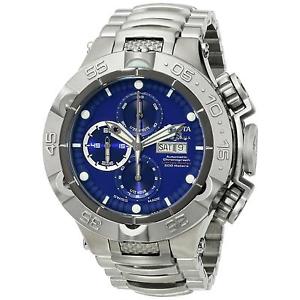 INVICTA MEN'S 50MM STEEL BRACELET & CASE AUTOMATIC BLUE DIAL WATCH 15490