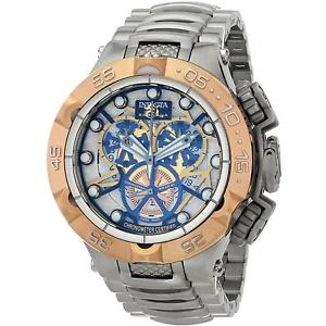 INVICTA MEN'S 50MM STEEL BRACELET & CASE S. SAPPHIRE SWISS QUARTZ WATCH 13737