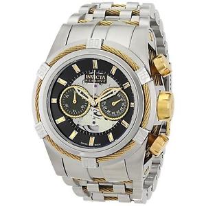 INVICTA MEN'S 51MM STEEL BRACELET & CASE AUTOMATIC BLACK DIAL WATCH 12720