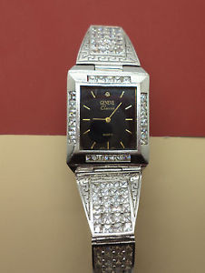 10k White Gold  CZ Bling Iced Out Men's Wrist Watch Size 9