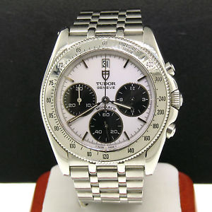 Authentic Swiss Tudor Monarch 38mm Mid Size Watch w/ Panda Chronograph Dial