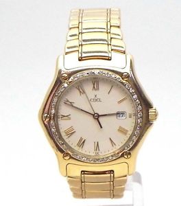 Ebel 1911 18k Yellow gold with Diamond Bezel. Gentlemen's/Unisex