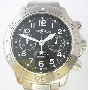 Bell & Ross Automatik Chronograph Ref. 500 S Stahl/Stahlband !
