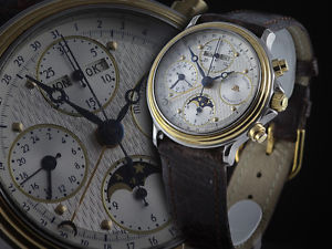 MAURICE LACROIX MASTERPIECE VOLLKALENER MONDPHASE STAHL/GOLD VALJOUX 7751 61