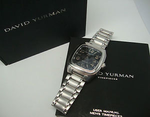 David Yurman Men's Automatic Watch T310-X Black Checkerboard Dial w/Box & Manual