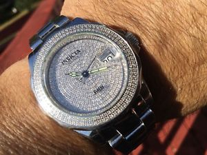 Invicta Reserve Mens Diamond Pave Dial & Bezel 47mm 14496 Automatic Movement