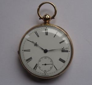 18CT GOLD ENGLISH DUPLEX POCKET WATCH, LITHERLAND DAVIES & CO, LIVERPOOL