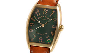 Used Watch Men Frank Muller 2852SC Automatic green Yellow Gold G0F