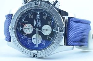 BREITLING SUPER AVENGER 1 CRONOGRAFO UOMO OROLOGIO ACCIAIO 48MM A13370 NERO ALTO