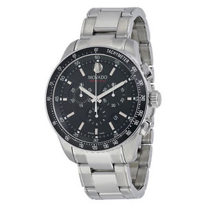 MOVADO 800 Black Dial Performance Steel Chronograph Men's Watch