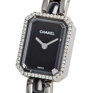 Used Watch Women Chanel Premiere ceramic H2163 quartz black Y2S