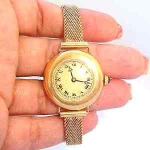 Retro C.H MEYLAN 18k & 14K solid Yellow Gold lady's 1 OZ Watch Fine Jewelry