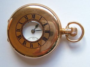 GOOD 9CT GOLD HALF HUNTER POCKET WATCH, SCOTTISH INTEREST PROVENANCE,