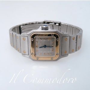 Cartier Ladies Santos ref. 1567 18k Yellow Gold & Stainless Steel Quartz