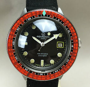 Vintage Aquadive Caribbean Diver Dive Diving