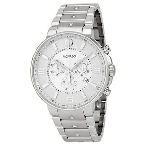 MOVADO SE Pilot Silver Dial Chronograph Stainless Steel Men's Watch