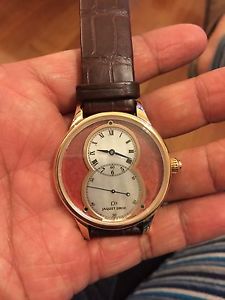 Limited 1/1 Rare Jaquet Droz Rose Gold Ceramic Hand Painted Dial Auto Watch