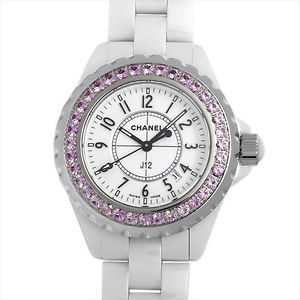Used Watch Women CHANEL J12 white ceramic H1181 Quartz white ceramic G6L