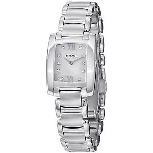 EBEL BRASILIA DAMEN 23MM SILBER ËDELSTAHL ARMBAND & GEHÄUSE UHR 9976M22-98500