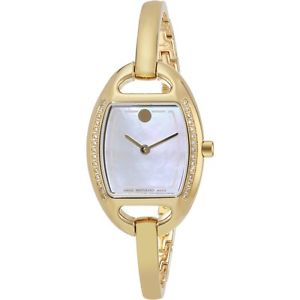Movado Womens 0606609 Miri Gold-Plated Stainless Steel Case and Bangle Bracelet